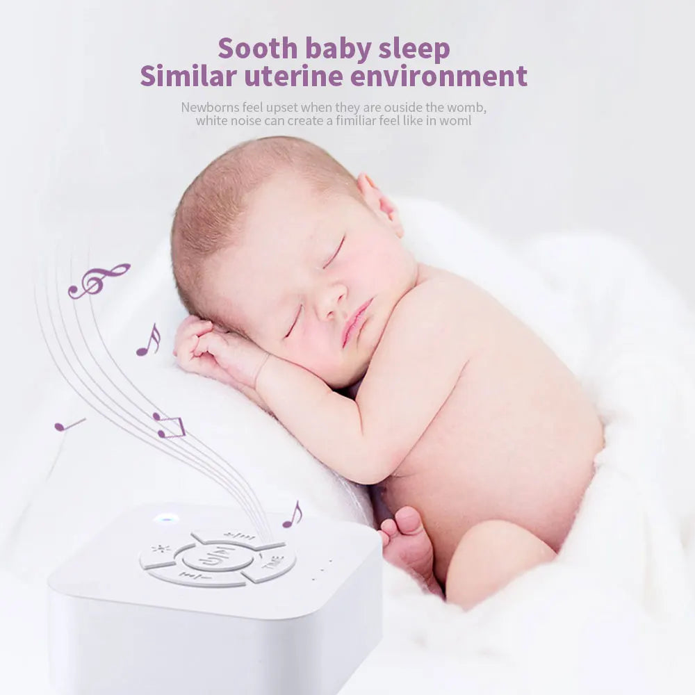 Mini White Noise Sound Machine Sleep Soother 9 Soothing - top-down view