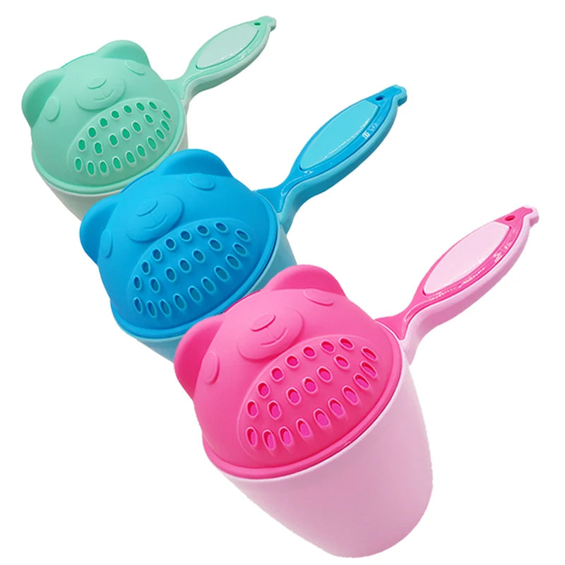1PC Baby Cartoon Bear Bathing Cup Newborn Kid Shower - front view