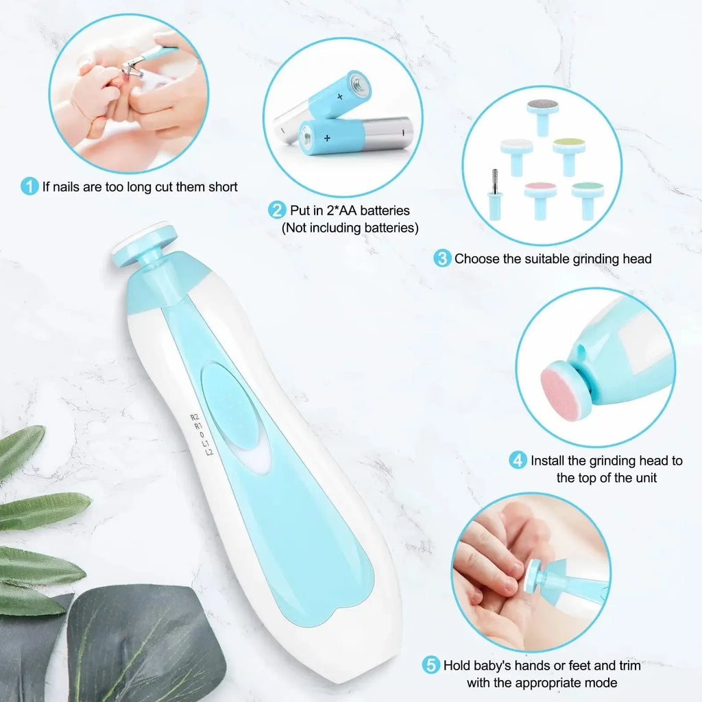 Multifunctional Electric Baby Cutter Trimmer Manicure - feature close-up