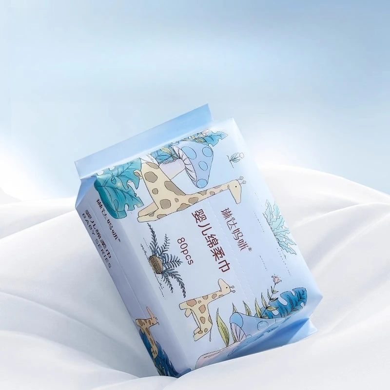 Baby Soft Wipes Non-wet Wipes Thickened Soft Baby Hand - side angle