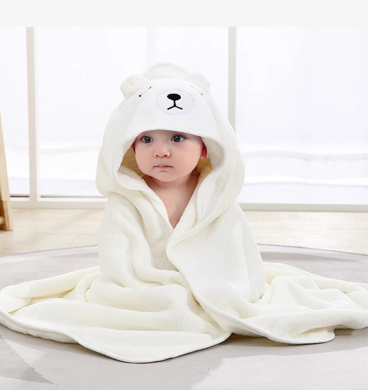 Newborn Baby Bath Towel Cartoon Baby Swaddle Kids