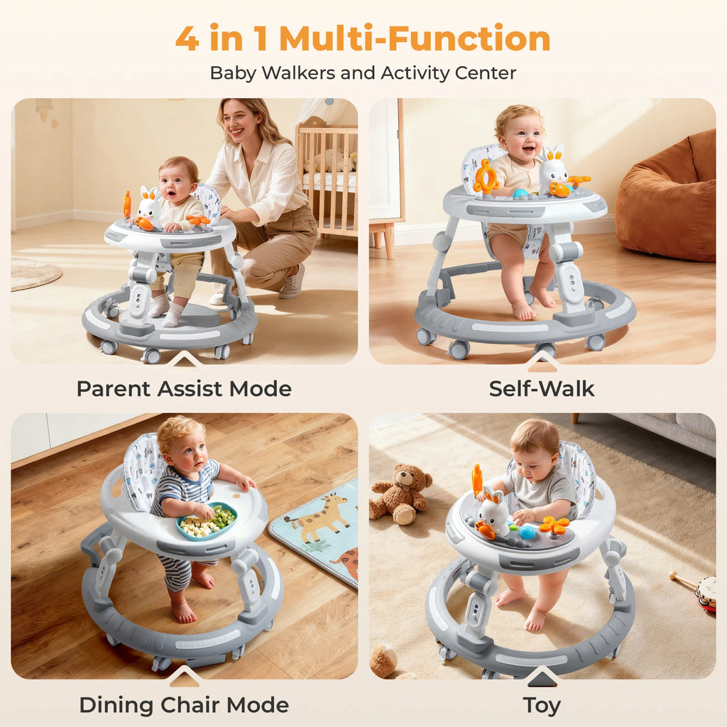 Safety-Enhanced 4-In-1 Grow-With-Me Baby Walker Play - feature close-up