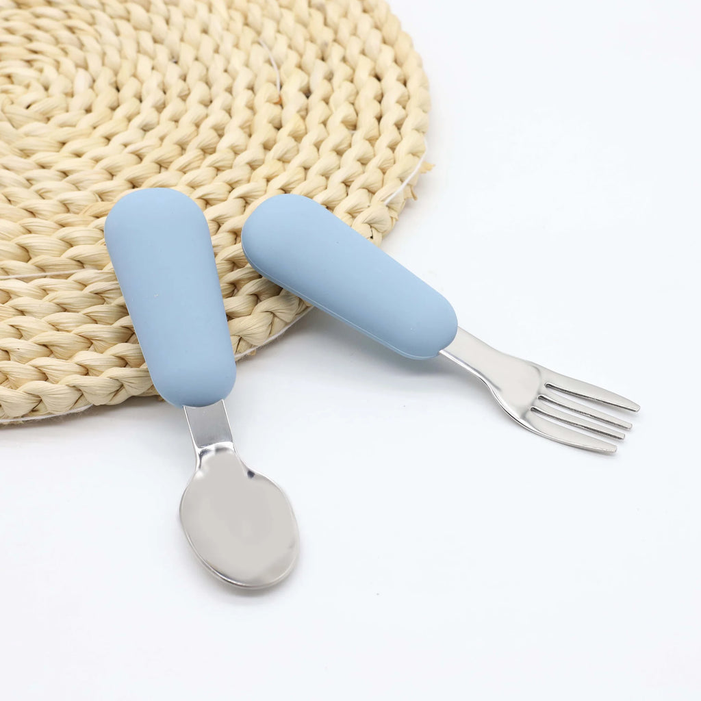 Silicone stainless steel spoon fork food grade 304 - size reference