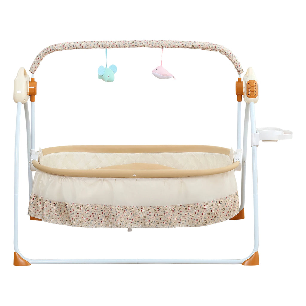 Electric Cradle Foldable Electric Baby Cradle w/ Music Dual Control