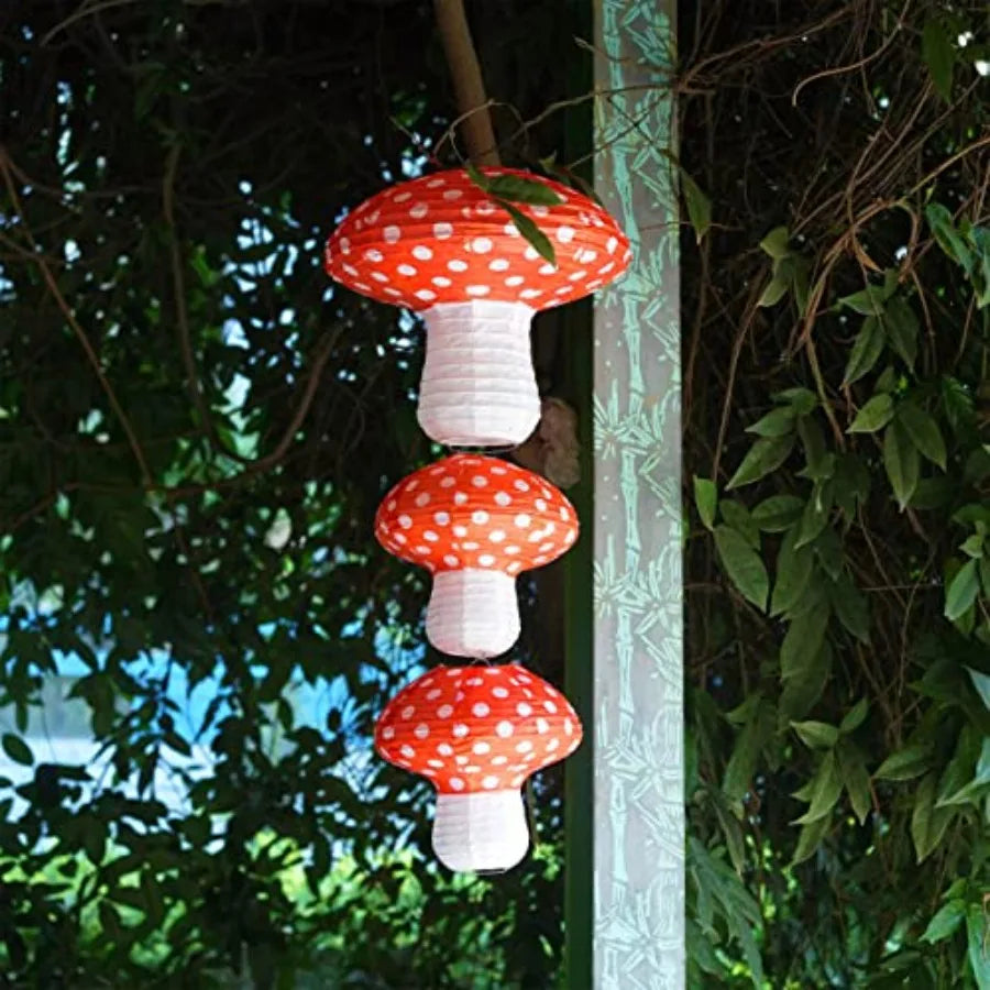 3Pcs Mushroom Paper Lanterns - packaging view