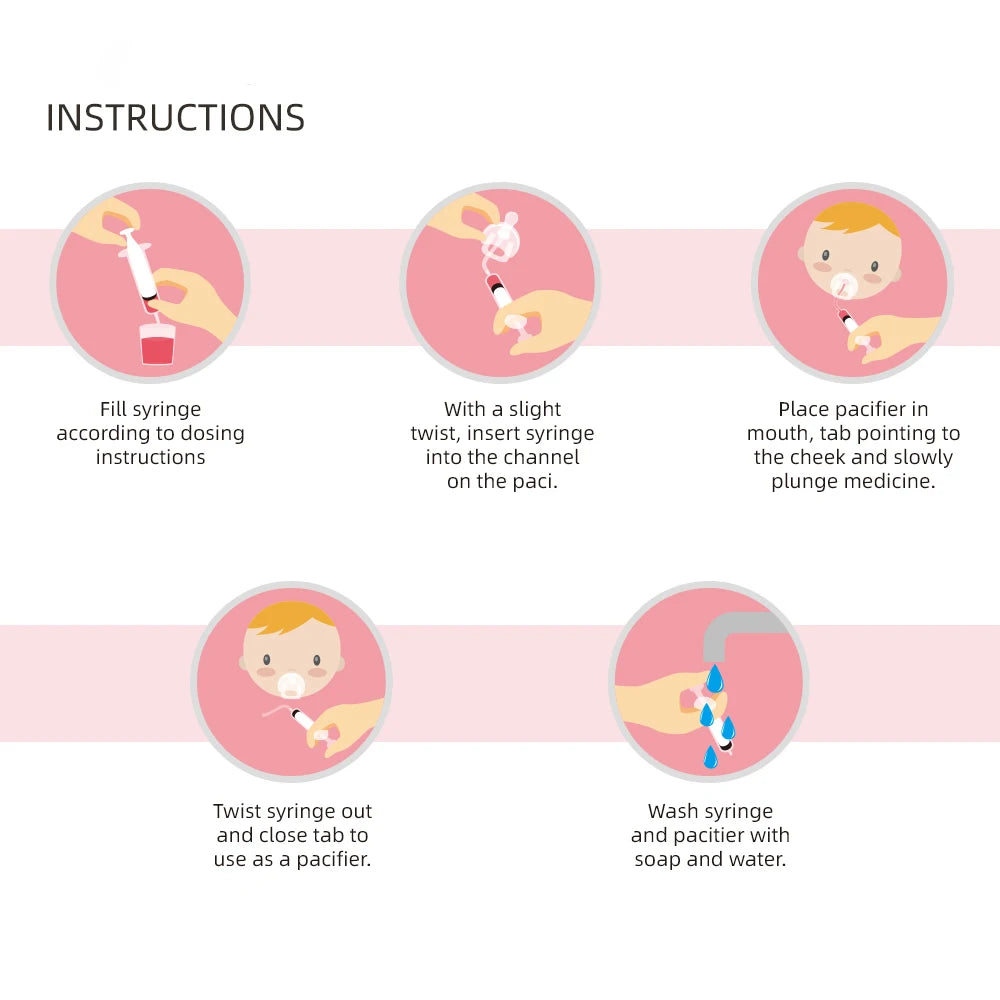 Baby Pacifier Medicine Dispenser Kit Oral Feeding