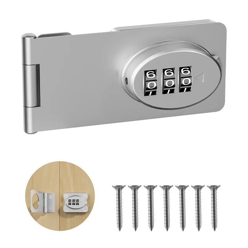 Mechanical Password Locks Door Security Slide Latch - set overview