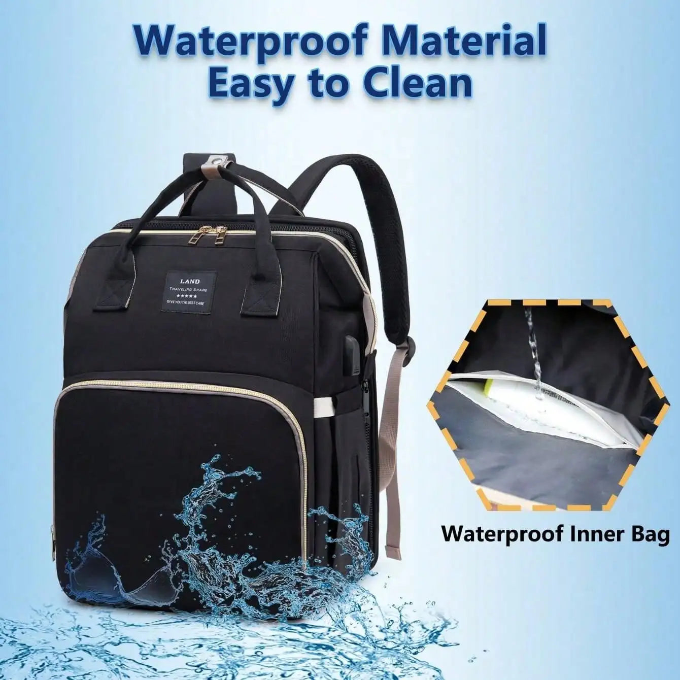 Multifunctional waterproof large-capacity diaper