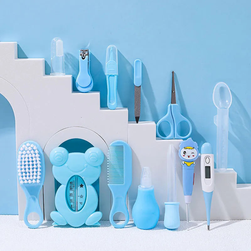 4 8 13pcs Newborn Daily Nail Care Kit Nail Clipper Tool - top-down view