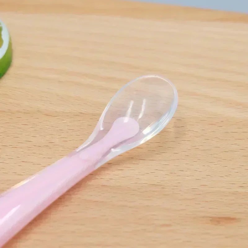 1 2Pcs Silicone Spoon Set Baby Learning eat Training - detail view