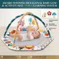 Large Baby Play Gym Mat Sensory Toys 0-18 Months Tummy - front view