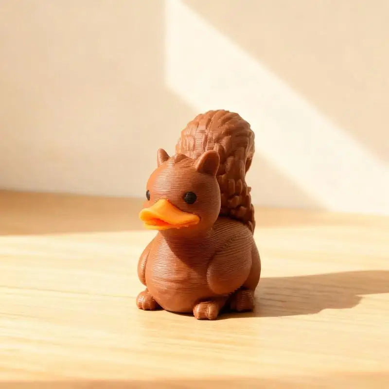 1Pc Cozy Squirrel Duck Animal Figurine - size reference
