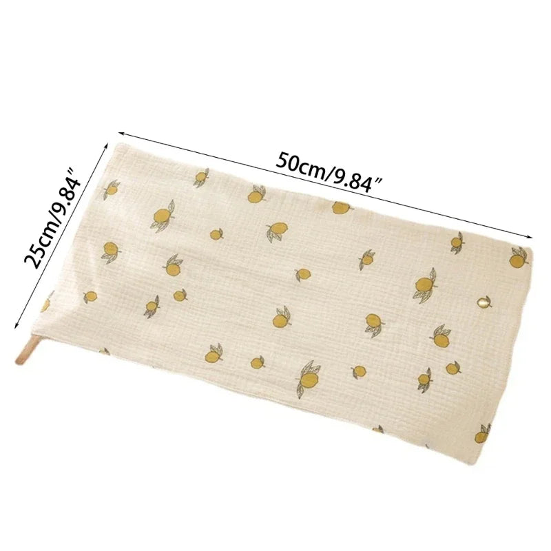 Cotton Muslin Baby Face Towels Long Burp Cloth Newborn - top-down view