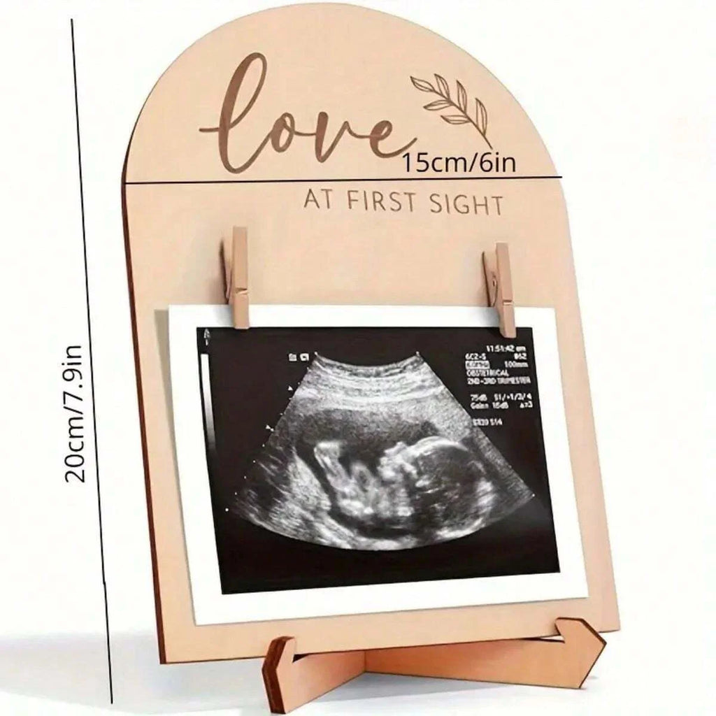 Cute Solid Wood Ultrasound Photo Frame Pregnancy - lifestyle in-use