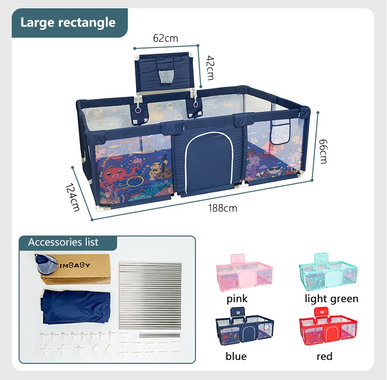 IMBABY New Playpen Children Cartoon Baby Palypens