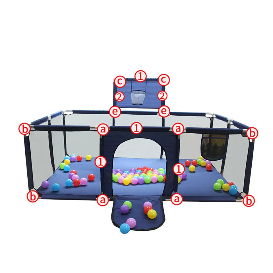 IMBABY Baby Playpen Gray Baby Activity Fence Large Baby