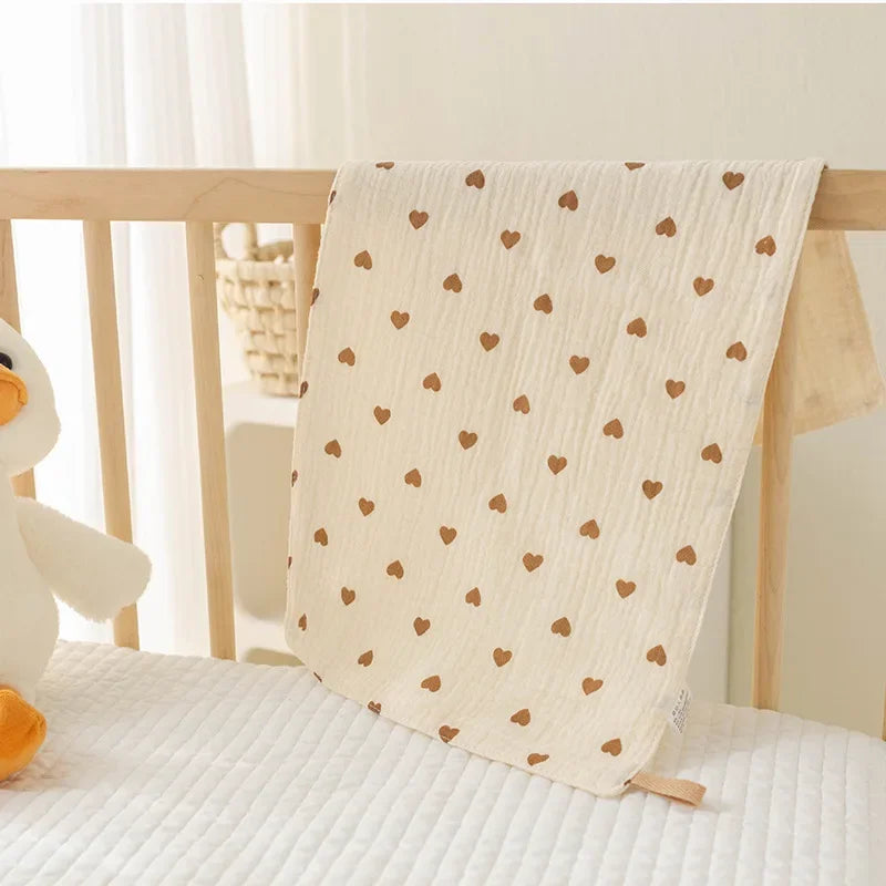 Cotton Muslin Baby Face Towels Long Burp Cloth Newborn