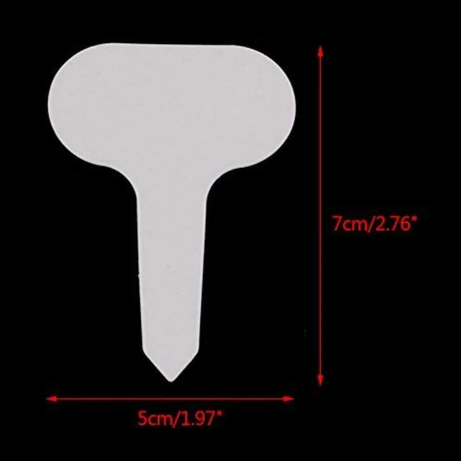 100 Pcs White Plastic Plant Labels Waterproof T-Type - lifestyle in-use