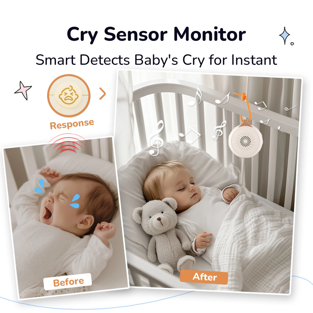 Baby White Noise Machine with Cry Detection - size reference