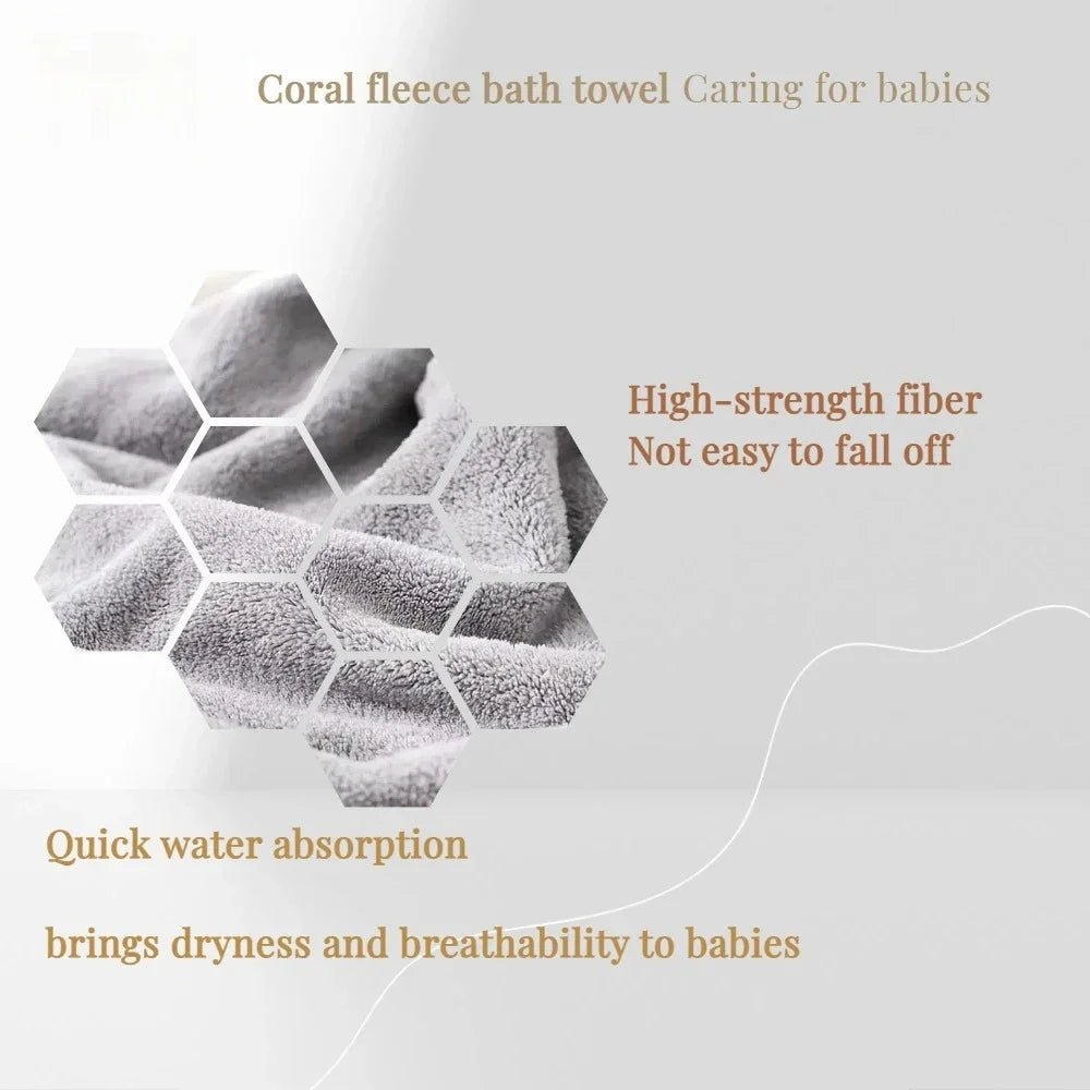 Hot Selling New Animal Hooded Baby Bath Towel Soft Cap - feature close-up