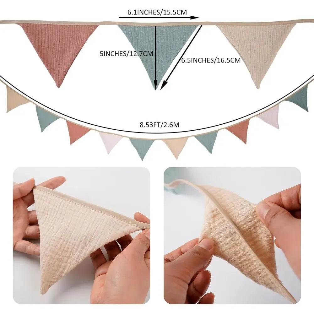 Handcrafted Neutral String Banner Set - lifestyle in-use