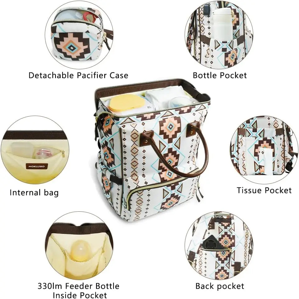 Wrangler style unisex diaper backpack spacious baby bag - size reference