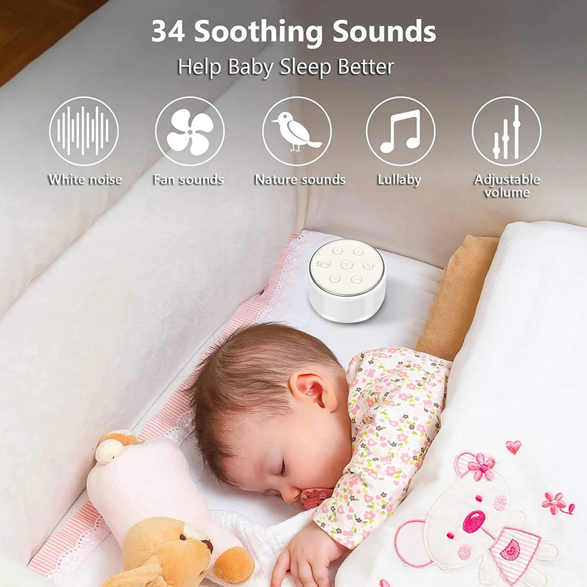 Desktop White Noise Machine Sleep Sound Machine Baby - feature close-up