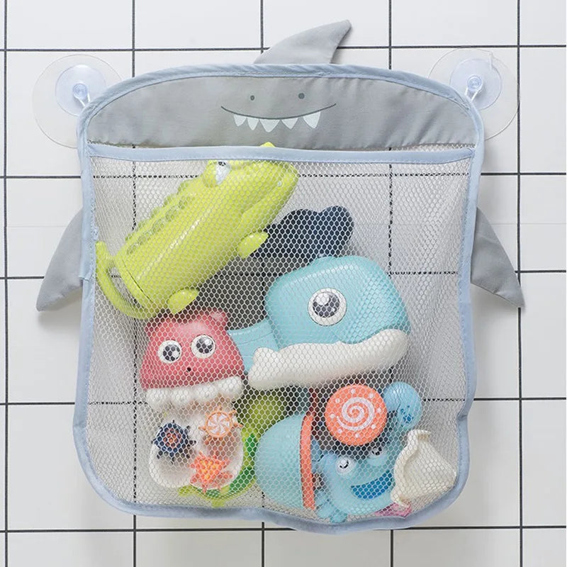 Mesh Baby Bath Toy Storage Bags Sucker Design Baby Bath - side angle