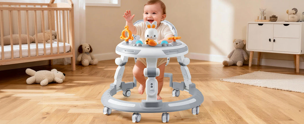 Safety-Enhanced 4-In-1 Grow-With-Me Baby Walker Play