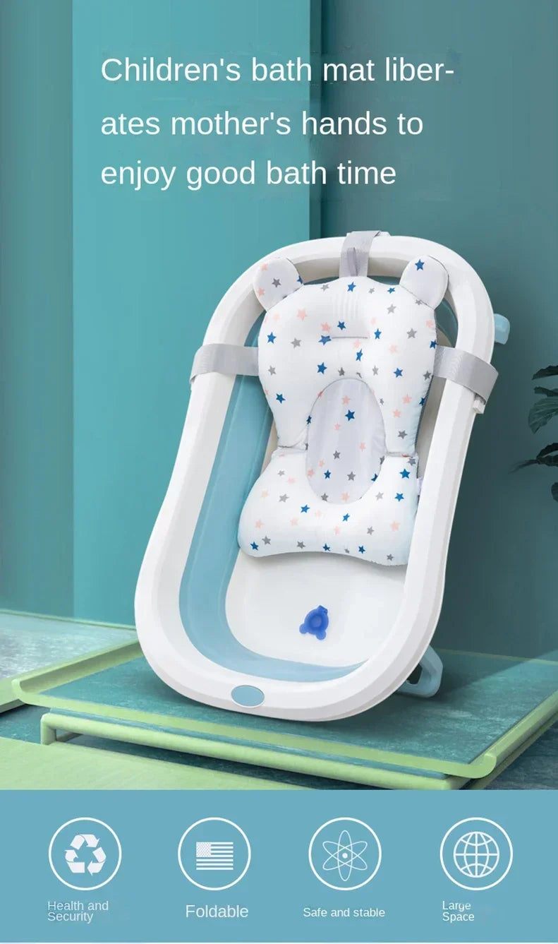 Newborn Bathtub Pillow Infant Anti-Slip Soft Comfort - material close-up