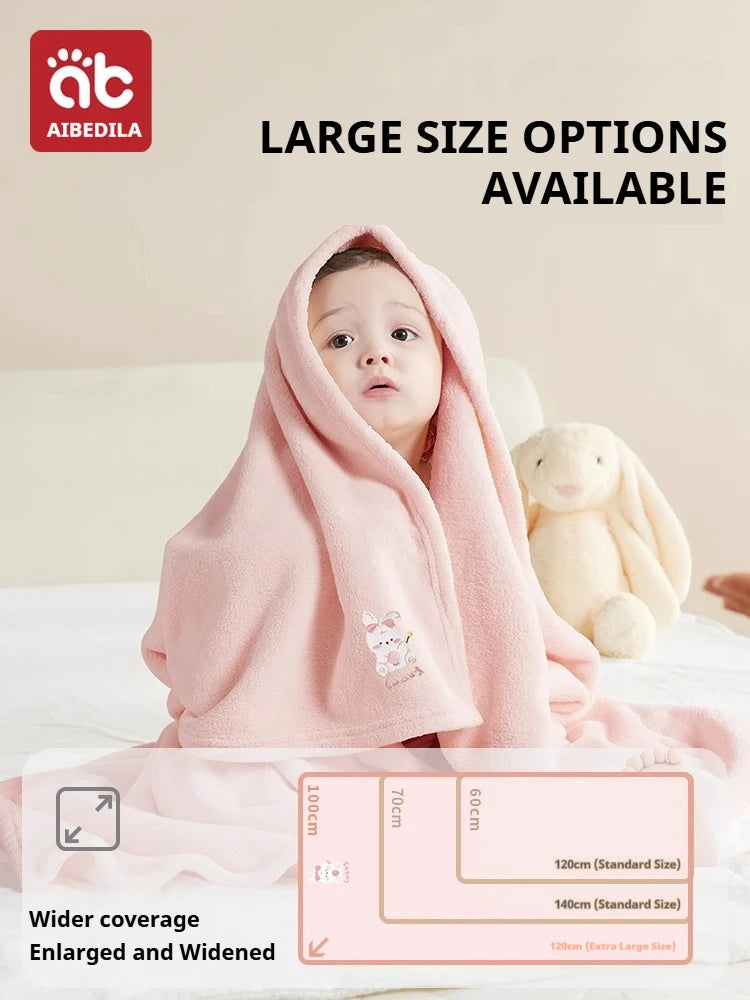 AIBEDILA Toddler Coral Velvet Bathrobe Soft - set overview