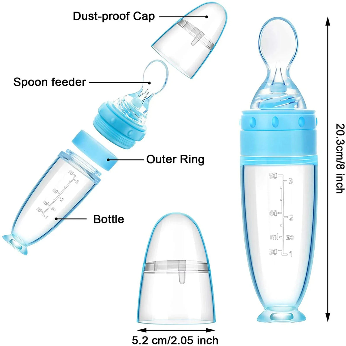 Depressible Silicone Bottle Feeding Safe Baby Feeding