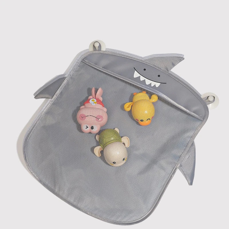 Mesh Baby Bath Toy Storage Bags Sucker Design Baby Bath - lifestyle in-use