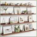48 Inch Floating Picture Ledge Shelves Set of 4 - front view