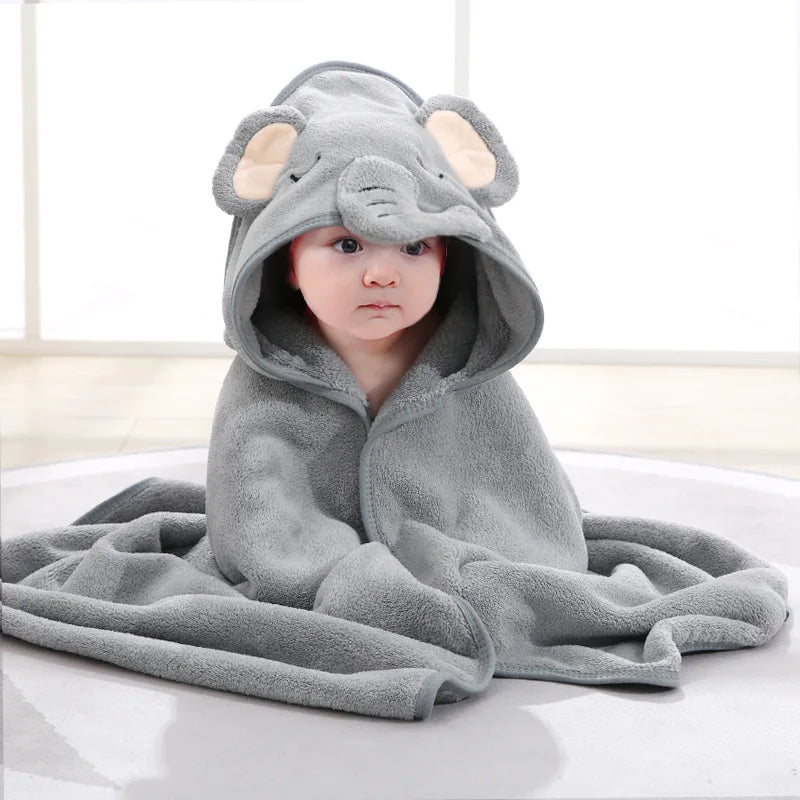 Newborn Baby Bath Towel Cartoon Baby Swaddle Kids