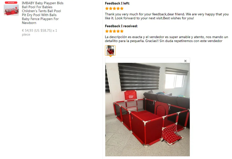 IMBABY-Parque Infantil Grande Para Crianças