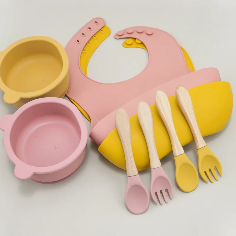 2PCS Baby Learning Spoons Utensils Set Food Grade