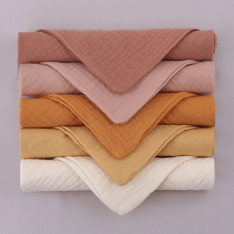 5PCS Soft Absorbent Gauze Cotton Baby Towels Wipe Face
