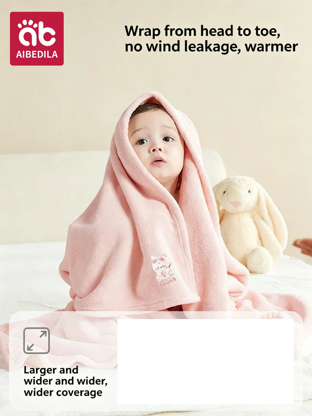 AIBEDILA Toddler Coral Velvet Bathrobe Soft - size reference