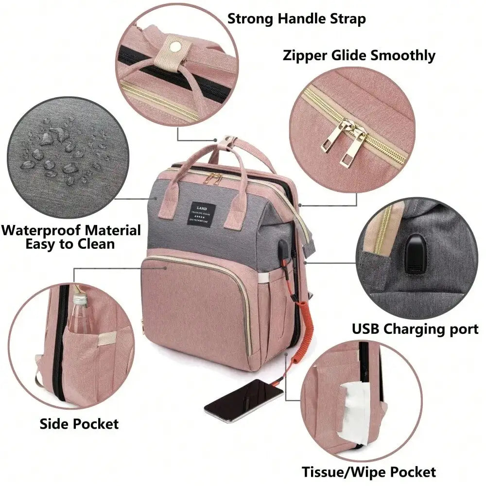 Multifunctional waterproof large-capacity diaper - top-down view