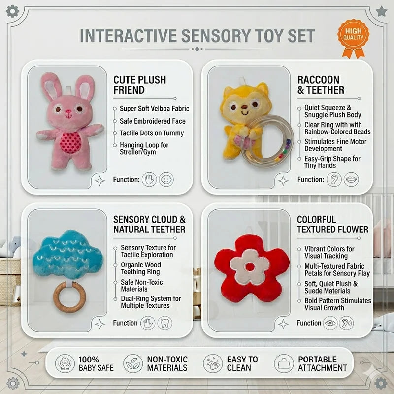 Large Baby Play Gym Mat Sensory Toys 0-18 Months Tummy