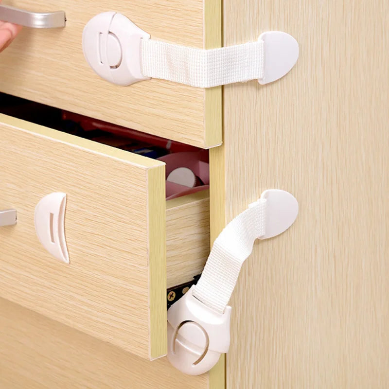 1 5 10pcs Child Safety Cabinet Lock Baby Proof Security - top-down view