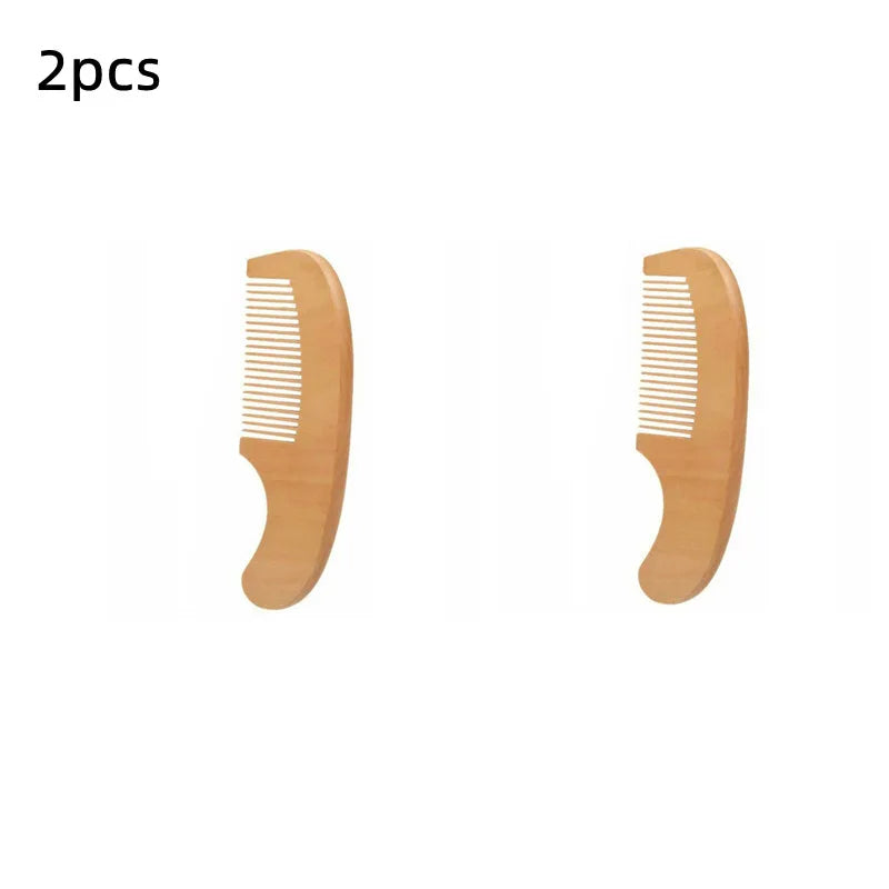 1 2 4pcs Baby Hair Brush Comb Set Newborn Wood Comb