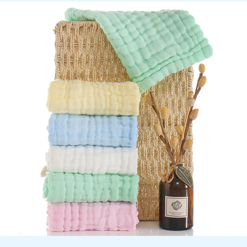 5Pcs 25x25cm Baby Towel Bath Towels Face Washcloth - feature close-up
