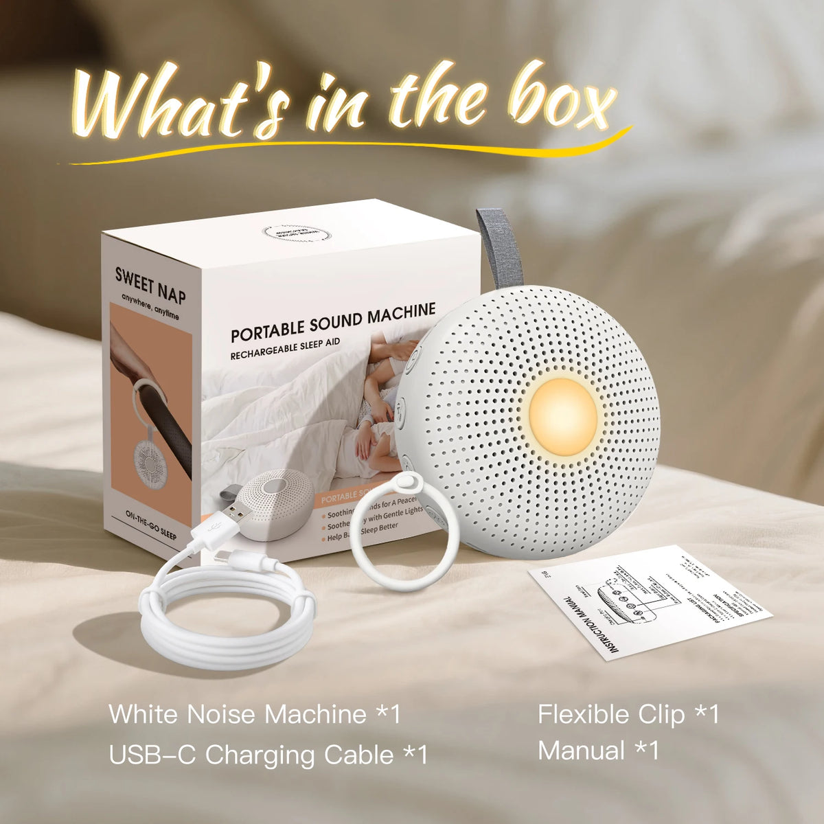 Portable Sleep Aid White Noise Machine Baby Adult 15 - detail view