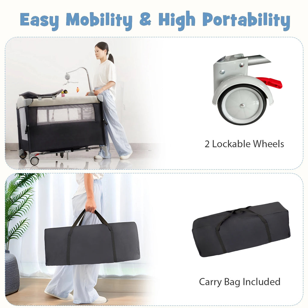Pack n Play Portable Playard Bassinet Baby Travel Crib - packaging view