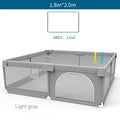 IMBABY Baby Playpen Light Gray Infant Fence 150x180