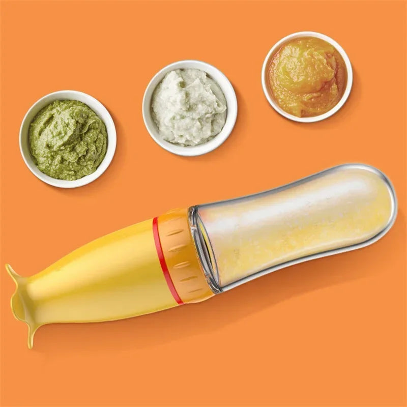 Safe Useful Silicone Baby Bottle Spoon Food Supplement - detail view