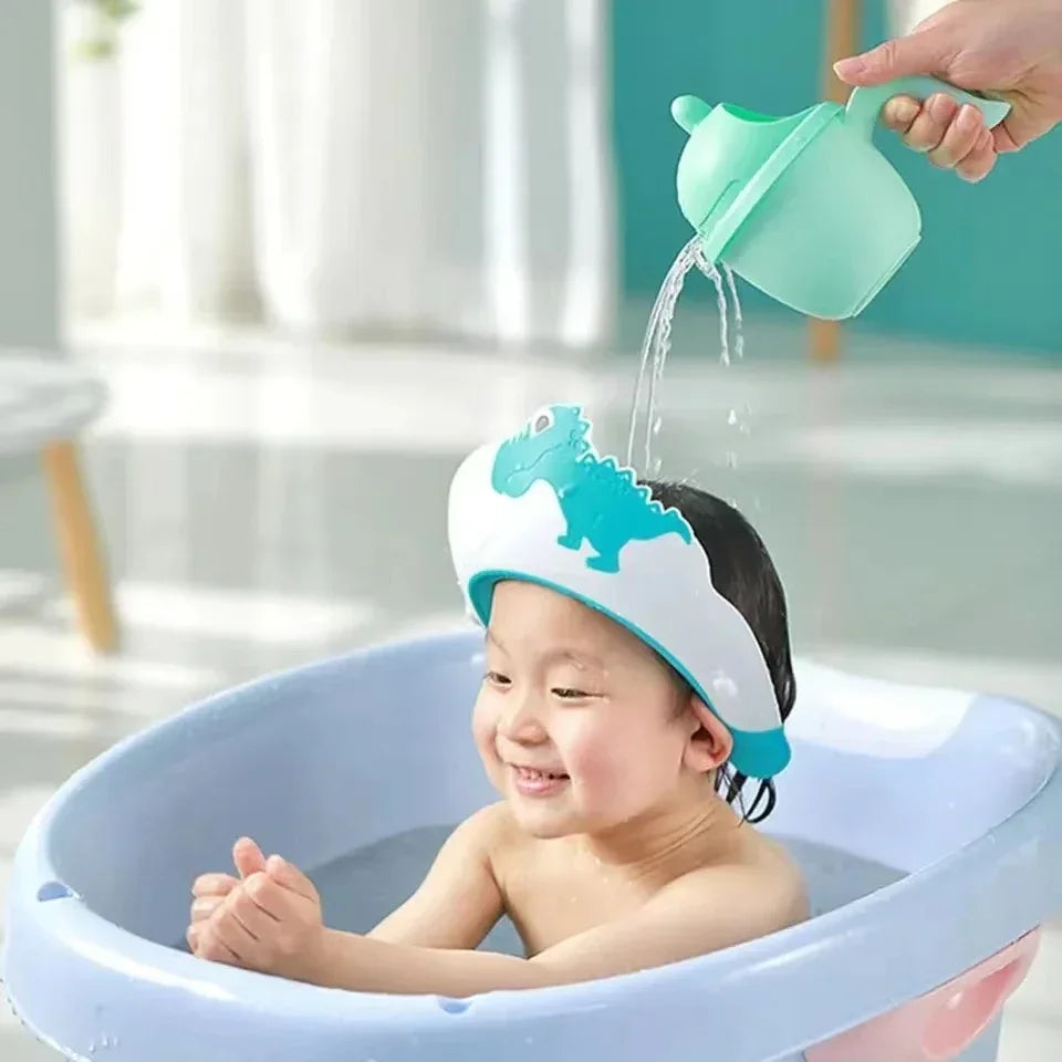 Safe Shampoo Shower Bathing Bath Protect Soft Cap Hat - front view