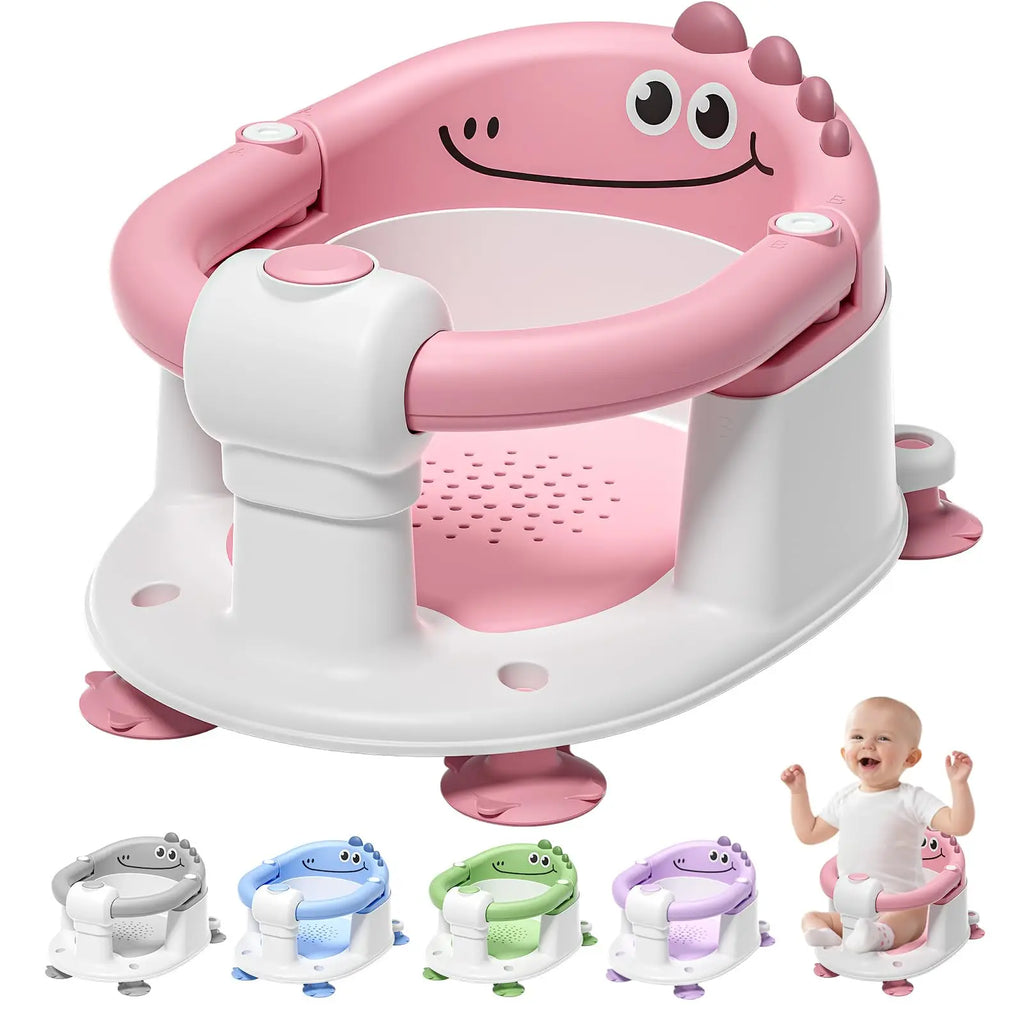 Baby Bath Seat with Non-Slip Suction Cups & Soft Cushion - front view